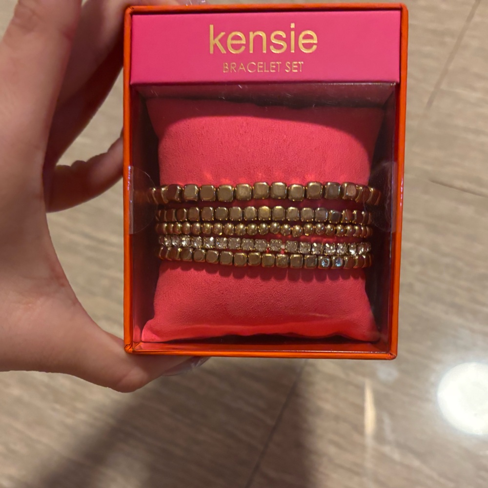 Kensie Gold and Silver Beaded Bracelet Set